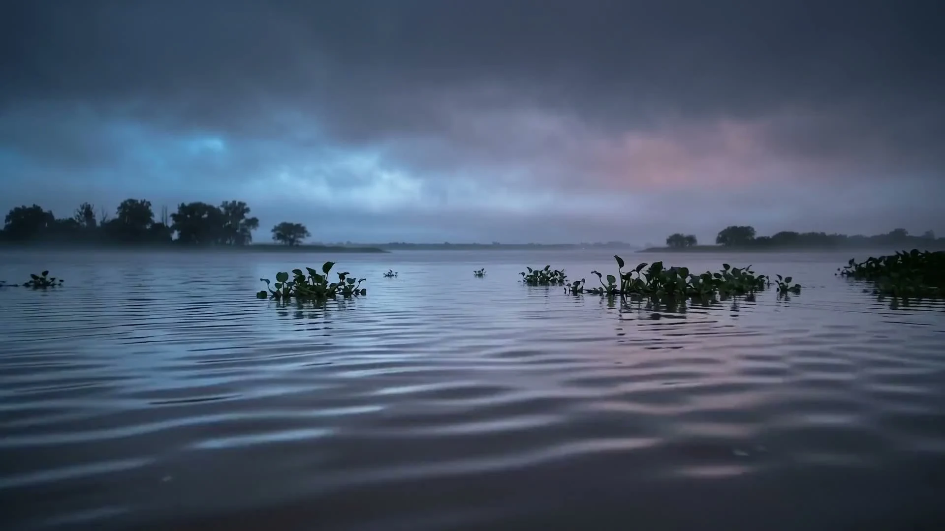 Río Paraná al anochecer en Entre Ríos